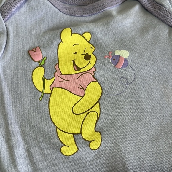 Disney Baby - Lavender Winnie the Pooh Short Sleeve Bodysuit Onesie - Picture 2 of 3